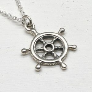 Sterling silver sailboat necklace